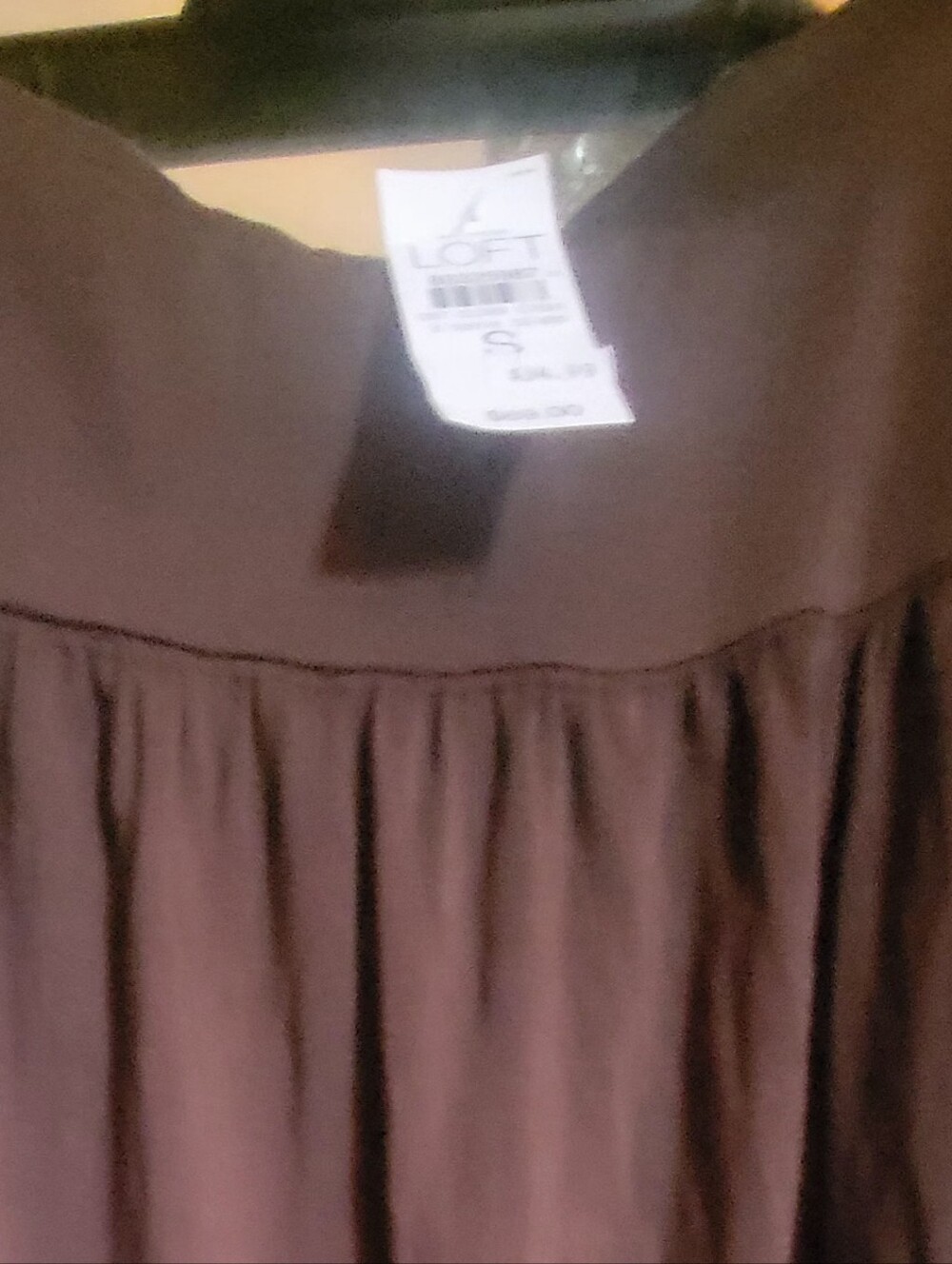 LOFT Chocolate Brown Skirt With Lace Trim